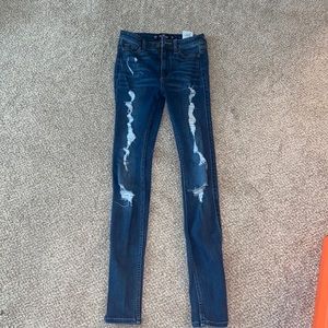 ripped hollister jeans